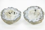 Keokuk Quartz Geode with Columnar Calcite Crystals - Iowa #215033-1